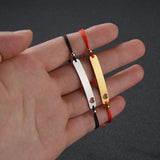 Custom Engraved Name Bracelet Stainless Steel Heart Couple Bangle