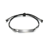 Custom Engraved Name Bracelet Stainless Steel Heart Couple Bangle