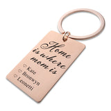 Custom Name Keychain for Mom, Stainless Steel Personalized Gift