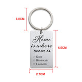 Custom Name Keychain for Mom, Stainless Steel Personalized Gift