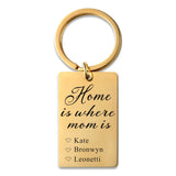 Custom Name Keychain for Mom, Stainless Steel Personalized Gift