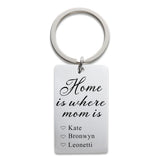 Custom Name Keychain for Mom, Stainless Steel Personalized Gift