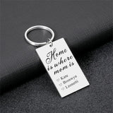 Custom Name Keychain for Mom, Stainless Steel Personalized Gift