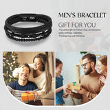Personalized Engrave Name Multilayer Bracelets for Men