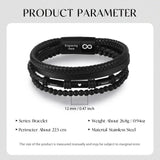 Personalized Engrave Name Multilayer Bracelets for Men