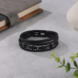 Personalized Engrave Name Multilayer Bracelets for Men