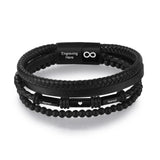 Personalized Engrave Name Multilayer Bracelets for Men