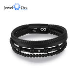 Personalized Engrave Name Multilayer Bracelets for Men