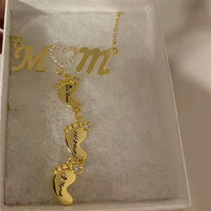 Personalized Engrave Name Necklace Crystal Heart Names Necklace
