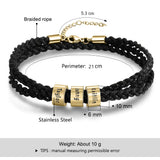 Customized Names Bracelet for Men Family Gift