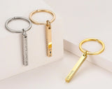 Personalized Engraved Bar Keychain in Stainless Steel
