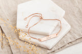 Personalized Engraved Bracelet, Stainless Steel Engraved Bracelet With Box Chain