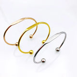 Custom Engraved Stainless Steel Cuff Bracelet - Personalized Name Bangle