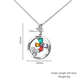Custom Butterfly Birthstone Necklace for Mom - Personalized Engraved Jewelry