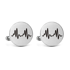 Engraved Cufflinks Clasp Scales of Justice Angel Wings Wedding Groom Gift