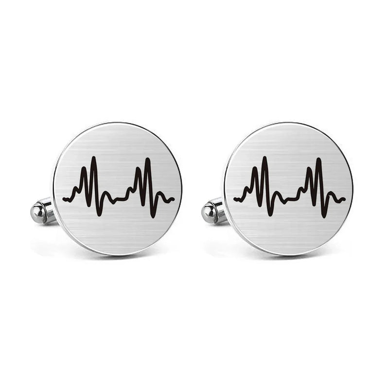 Engraved Cufflinks Clasp Scales of Justice Angel Wings Wedding Groom Gift
