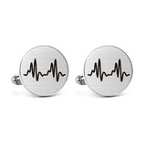 Engraved Cufflinks Clasp Scales of Justice Angel Wings Wedding Groom Gift