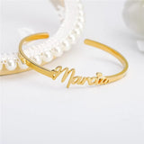 Custom Engraved Stainless Steel Name Bracelet for Women Men