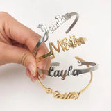Custom Engraved Stainless Steel Name Bracelet for Women Men