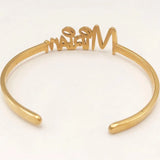Custom Engraved Stainless Steel Name Bracelet for Women Men