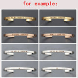 Personalized Engraved Name Copper Alloy Cuff Bracelet Bangle Jewelry