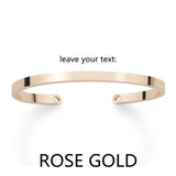 Personalized Engraved Name Copper Cuff Bracelet Bangle