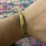Personalized Roman Number Bar Bracelet Stainless Steel Name Bangle