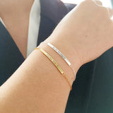 Personalized Roman Number Bar Bracelet Stainless Steel Name Bangle