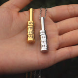 Personalized Engraved Family Name Bar Necklace Men