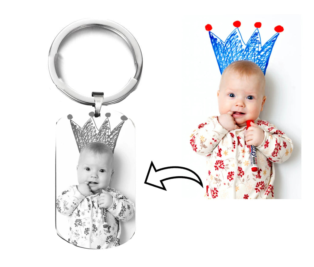 Custom Engraved Dog Tags Keychain Stainless Steel Monogram Key Rings