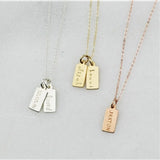 Custom Engraved Logo Nameplate Necklace Stainless Steel Letter Pendant