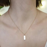 Custom Engraved Logo Nameplate Necklace Stainless Steel Letter Pendant