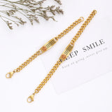 Engraved Medical Alert ID Bracelet Gold Stainless Steel Men