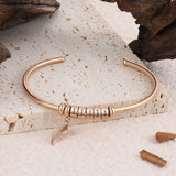 Personalized Engraved Name Bracelet with Leaf Charms