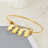Engraved Name Boy Girl Kid Child Change Charms Family Bracelet Stainless Steel