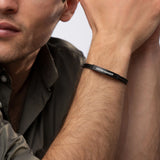 Personalized Engraved Name Bracelet Hand Woven Stainless Steel