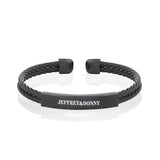 Personalized Engraved Name Bracelet Hand Woven Stainless Steel