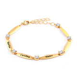 Personalized Engraved Name Bracelets for Women