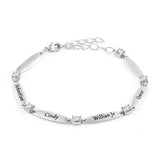 Personalized Engraved Name Bracelets for Women