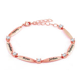 Personalized Engraved Name Bracelets for Women