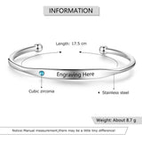 Personalized Birthstone ID Bracelet for Women