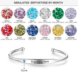 Personalized Birthstone ID Bracelet for Women