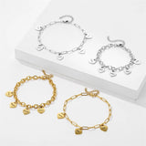 Personalized Engraved Name Bracelet with Heart Charm