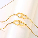 Custom Engraved Name Bracelet - Stainless Steel Chain - 2 Names Zircon Heart