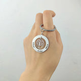 Custom Engraved Name Keychain Tree of Life Pendant