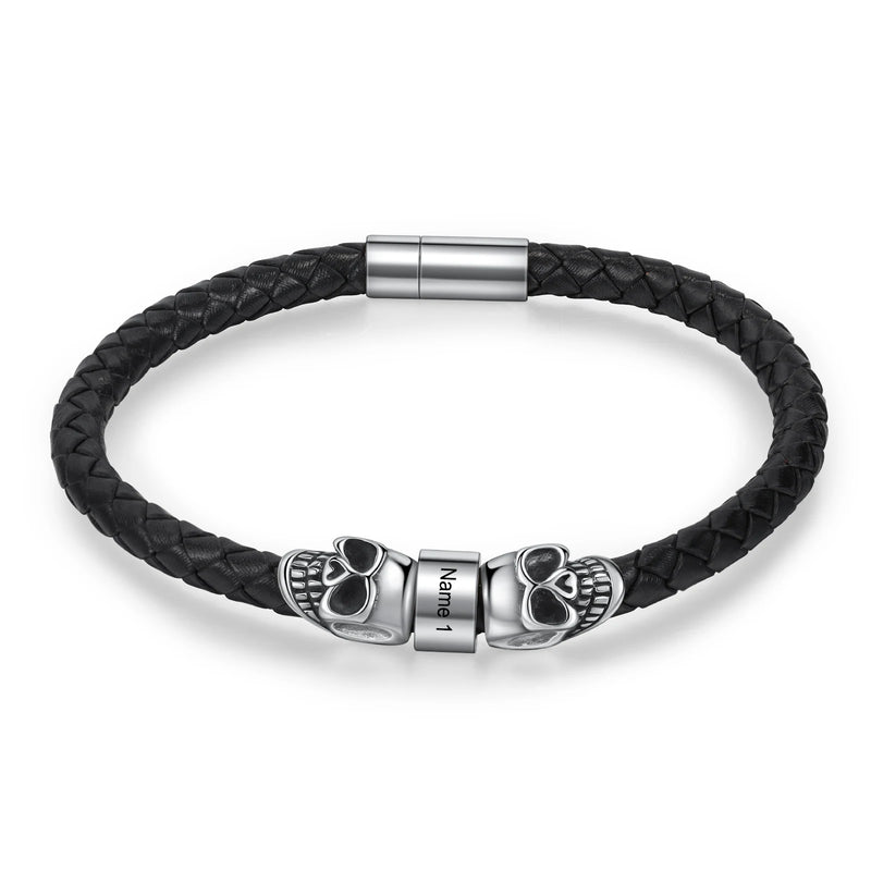 Skull Engraved Halloween Bracelet for Men