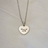Personalized Engraved Name Necklace Circle Necklace Family Coin Necklace
