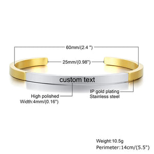 Personalized Engraved Name Stainless Steel Bracelets