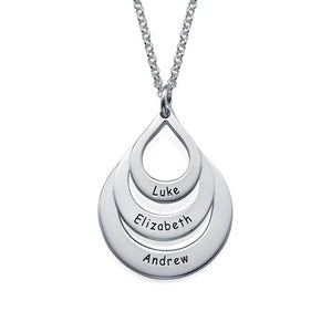 Personalized Water Drop Necklace for Her