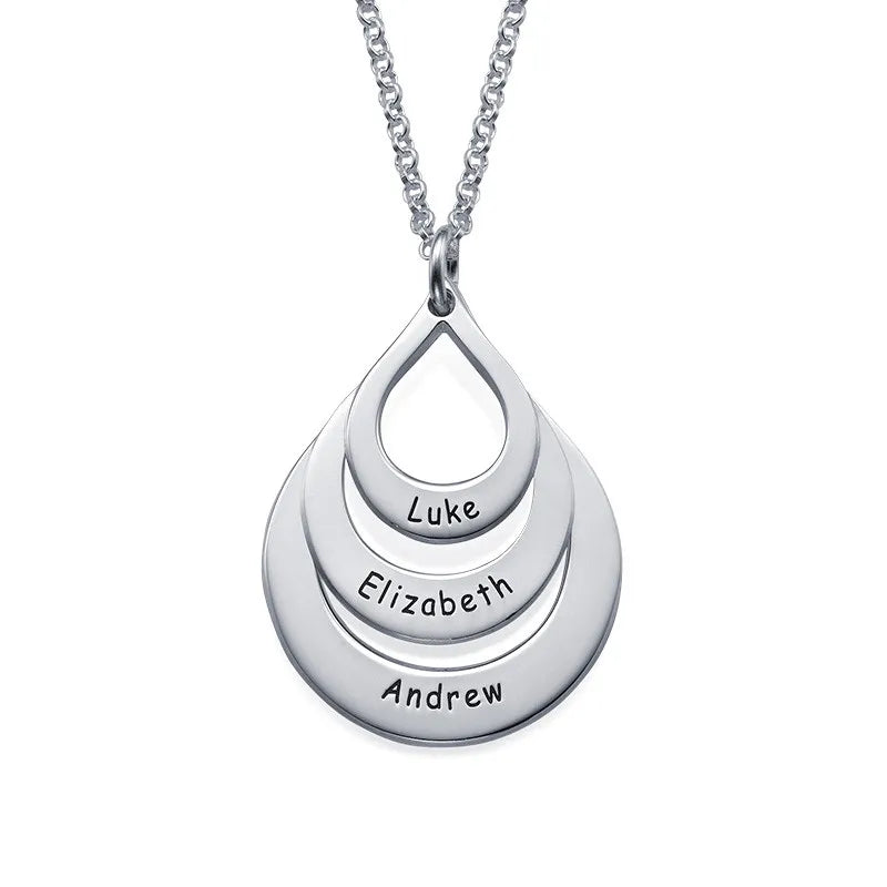 Personalized Water Drop Necklace for Her